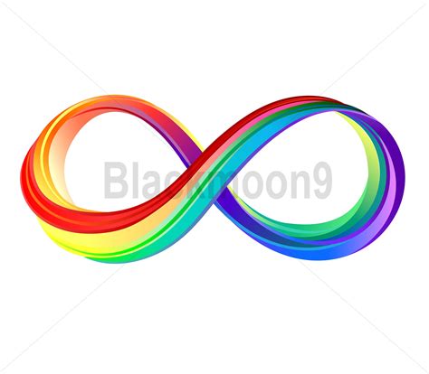 Rainbow infinity Symbol vector illustration EPS Rainbow | Etsy