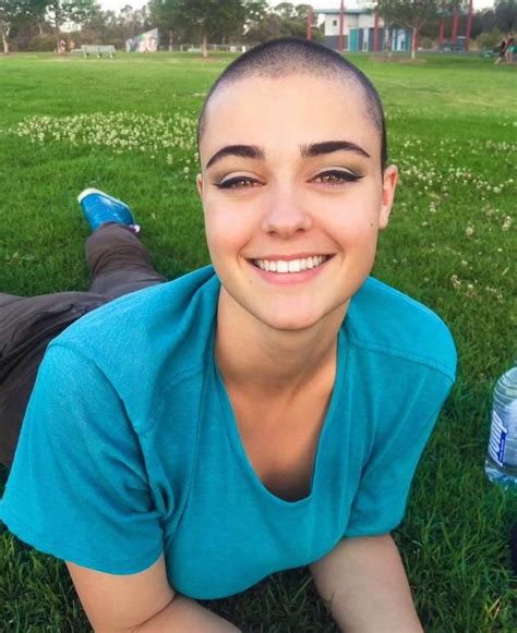 Stefania being radiant with her buzz... | Shaved head women, Super short hair, Short hair styles
