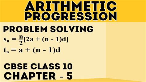 Arithmetic Progressions Tn and Sn | Problem Solving | Math Class 10 ...