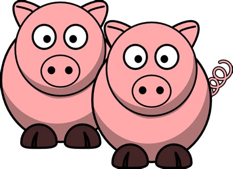 Two Cartoon Pigs