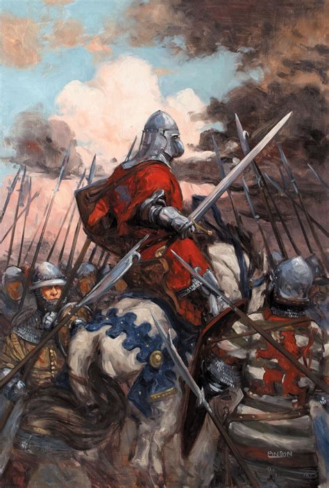 French knight surrounded by English billmen, Hundred Years War | Medieval paintings, Medieval ...