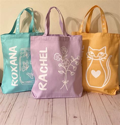 Personalized Tote BagsReusable Shopping Bag or BookbagGirl | Etsy