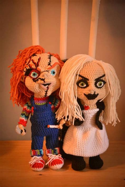 Chucky and Tiffany Amigurumi | Halloween crochet patterns, Knitting patterns toys, Crochet cow