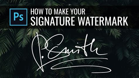 How to make a Signature Logo Watermark in Photoshop - YouTube