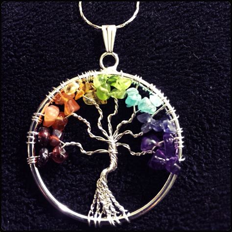 Chakra Crystal Tree Necklace