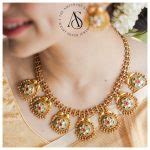 Silver Gold Plated Necklace Set - South India Jewels