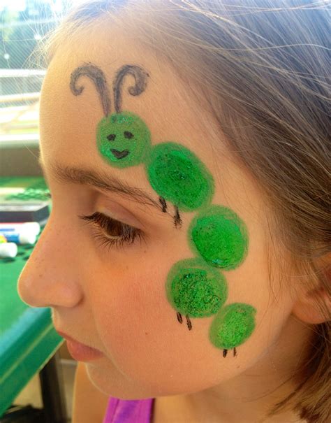 Caterpillar | Pintura de rosto infantil, Pintura de rosto, Pintura no rosto