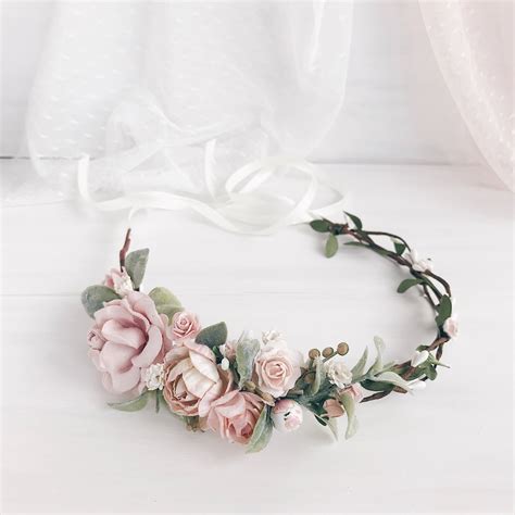 Bridal flower crown Bridal floral crown Floral wedding