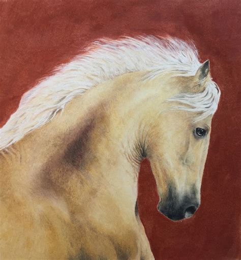 Palomino horse art jane m