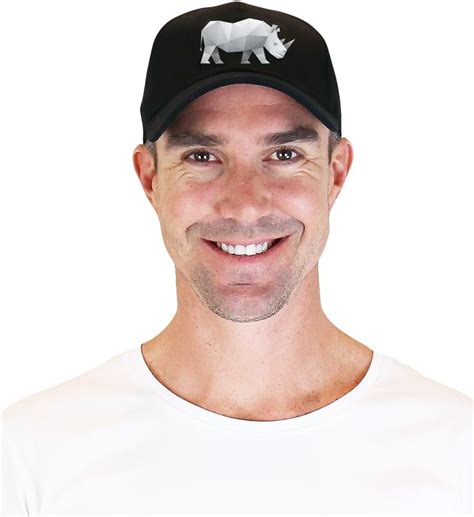 Amazon.com: Sorai Flexifit Black Cap with Rhino Print : Clothing, Shoes & Jewelry