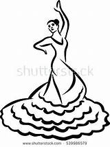 Flamenco Dancer Coloring Page At GetDrawings  Free Download sketch template