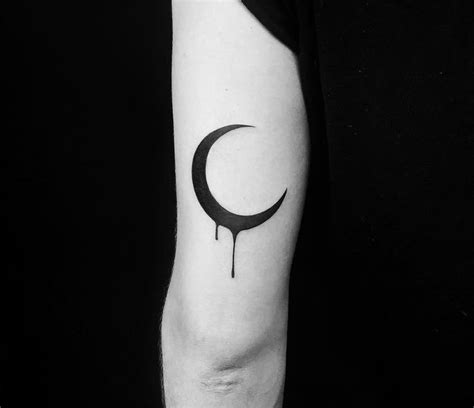 Black Moon Tattoo Idea | Moon tattoo, Moon tattoo designs, Cresent moon ...