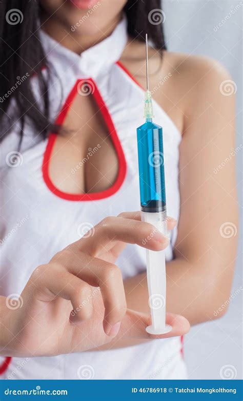 Nurse with Syringe for an Injection Stock Photo - Image of antibodies, aids: 46786918