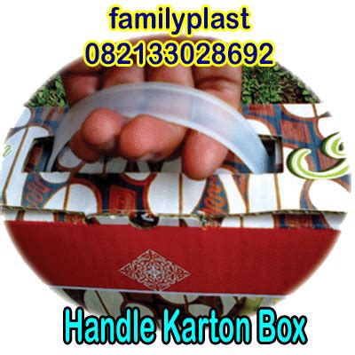 FAMILY PLASTIC: Handle Karton Box , contoh pemasangan, Artistic , Kuat dan Fungsional