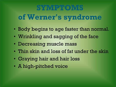 PPT - Werner's Syndrome PowerPoint Presentation, free download - ID:7073505