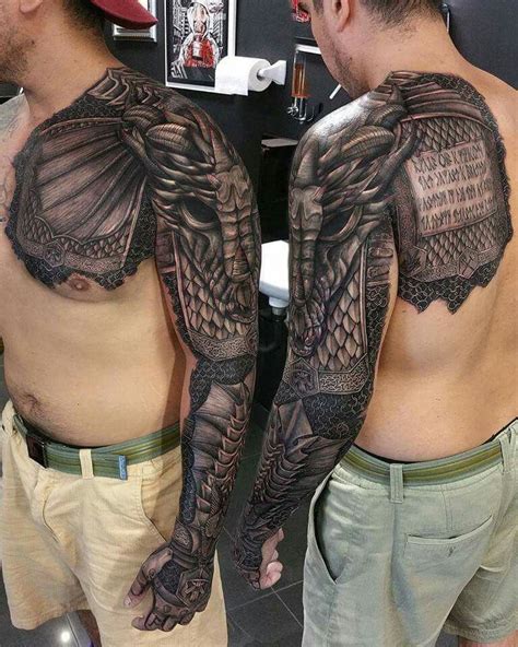 Check out this incredible armour blackandgrey sleeve done by Leigh Tattoos Australia Dope ...