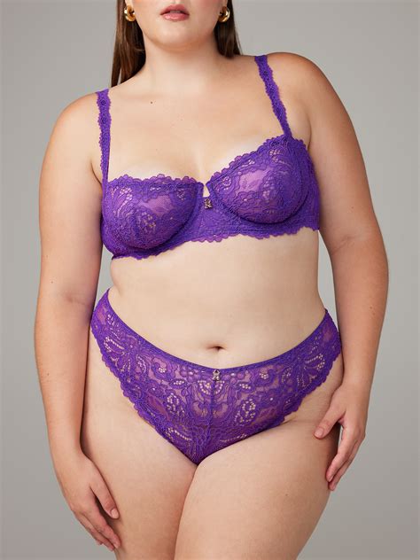 Romantic Corded Lace Brazilian Panty in Purple | SAVAGE X FENTY