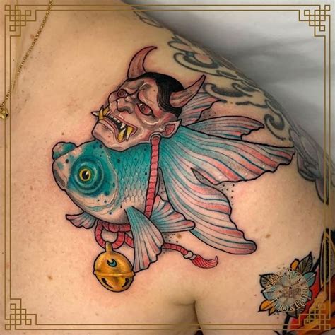 Goldfish Tattoo, Japanese Goldfish Tattoo, Traditional Goldfish Tattoo ...