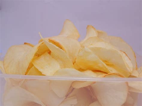 Cassava Chips in the Container Stock Image - Image of vegetable ...