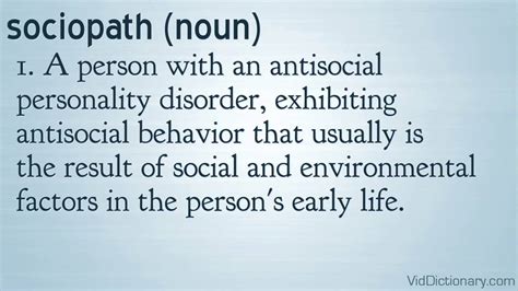 sociopath - definition - YouTube