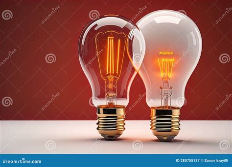 Glowing Glass Light Bulb on Dark Background. Ai Generative Stock Image - Image of generative ...