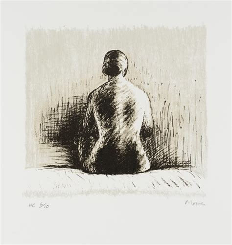 Henry Moore , 'Seated Figure Back' Lithograph on paper, 1974 Life Drawing, Painting & Drawing ...