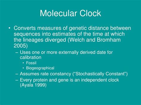 PPT - The Molecular Clock? PowerPoint Presentation, free download - ID:5746651