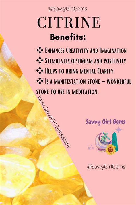 Citrine Benefits in 2021 | Benefit, Clear your mind, Enhancement