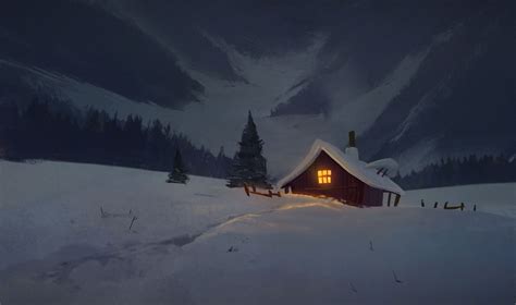 winter sketch, Marina Dolgopolova on ArtStation at https://www ...