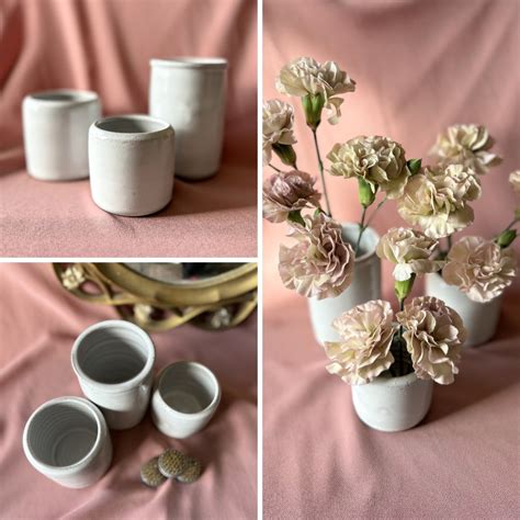 Handmade Ikebana Vase Trio With Flower Frogs Kenzan Floral Design ...