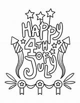 Printable Fourth Of July Fireworks And Stars Coloring Page sketch template