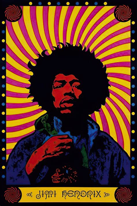 Jimi Hendrix Vintage Red House Rock Poster | Etsy in 2021 | Psychedelic ...