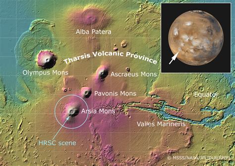 ESA - Location of Arsia Mons volcano