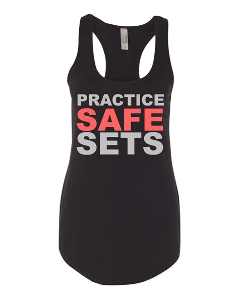 Practice Safe Sets Workout Tank Racerback Tank Running