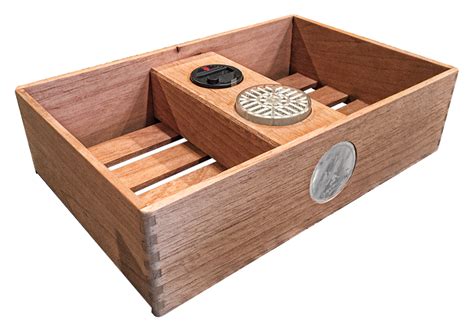 The Merlin Spanish Cedar tray Cigar Humidor, Gryphon, Black Granite, Humidors, 4 H, Solid ...