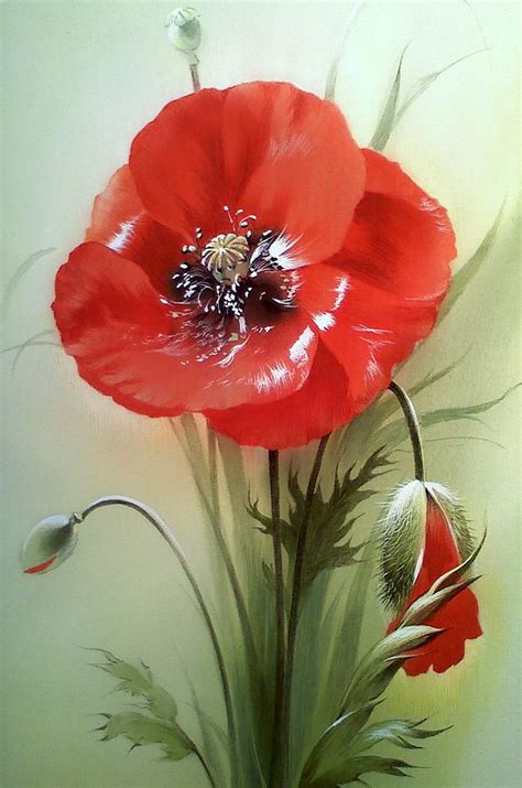 Poppy Flower Painting