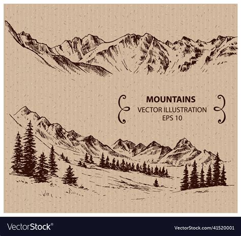 Mountain landscape Royalty Free Vector Image - VectorStock