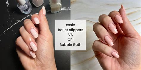 essie ballet slippers VS OPI Bubble Bath — Lots of Lacquer