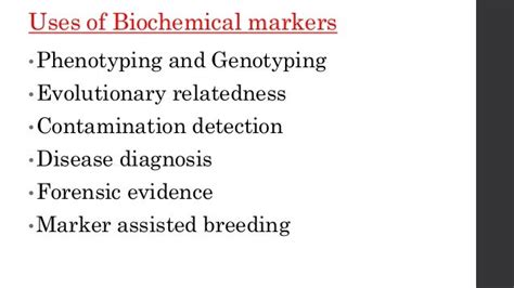 Morphological, Cytological and Biochemical Markers