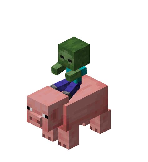 Minecraft Baby Zombie Riding A Chicken