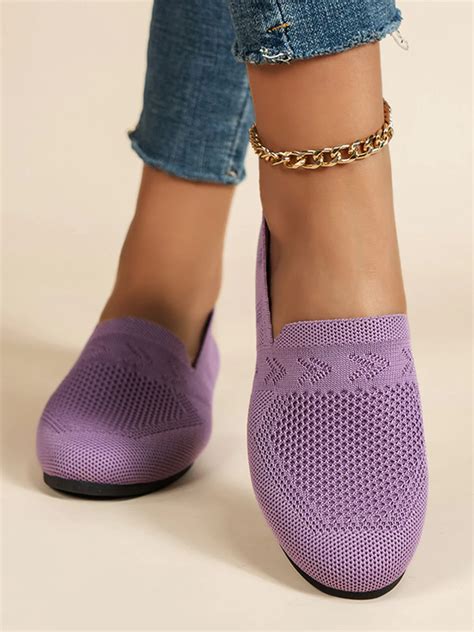 Women's Breathable Mesh Fabric Flat Shoes | zolucky