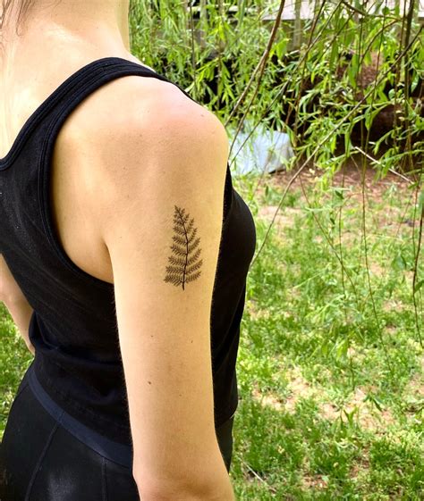 Fern Temporary Tattoo Hand-drawn Leaf Illustration - Etsy