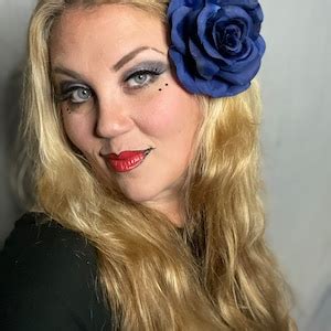 Large Royal Blue Rose Hair Flower Clip and or Brooch Pin - Etsy