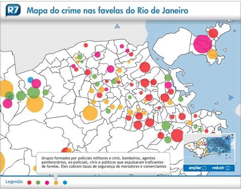 .: Mapa mostra como o crime organizado atua nas favelas do Rio de Janeiro