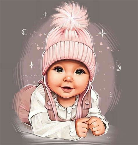 Pin by Ashrakat Hassan on ماكيت | Baby illustration, Baby art, Cute drawings