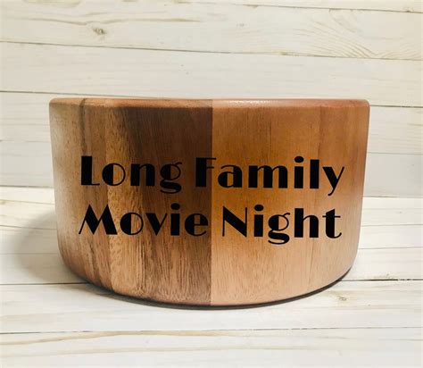 Family Movie Night. Personalized. Popcorn Bowl. - Etsy