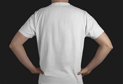 White t-shirt model back view 4479573 Stock Photo at Vecteezy