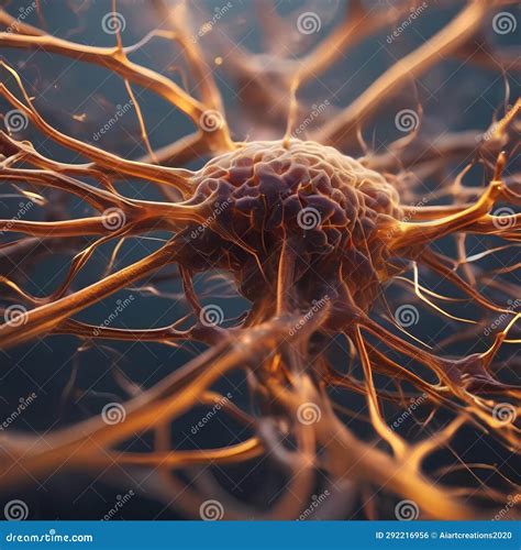 A Microscopic View of Neurons Firing in the Human Brain, Illustrating ...