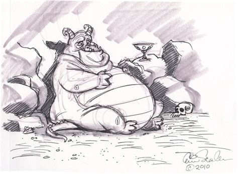 The Ol' Sketchbook: Fat dragon