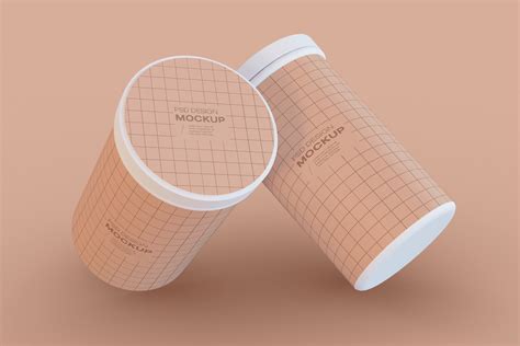 Cylinder Packaging Mockup | Cup & Container Mockups ~ Creative Market